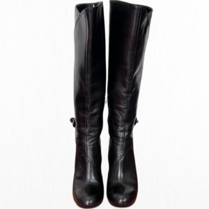 RIPA | Made in Italy | Black Leather Knee-High Boots | Size 40 (SA size 6)