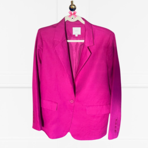 Poetry Fuchsia Linen Blazer – Size 14