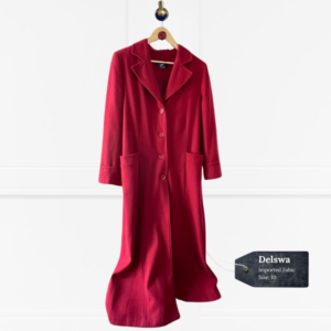 Delswa Classic Red Longline Coat | Size 10